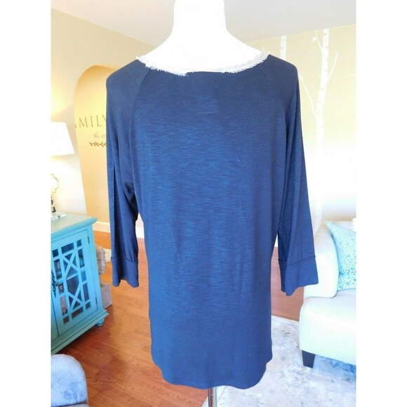 Anthropologie DOLAN Black Lace Filigree 3/4 Sleeve Rayon/Spandex T-Shirt SZ SM - Picture 6 of 8